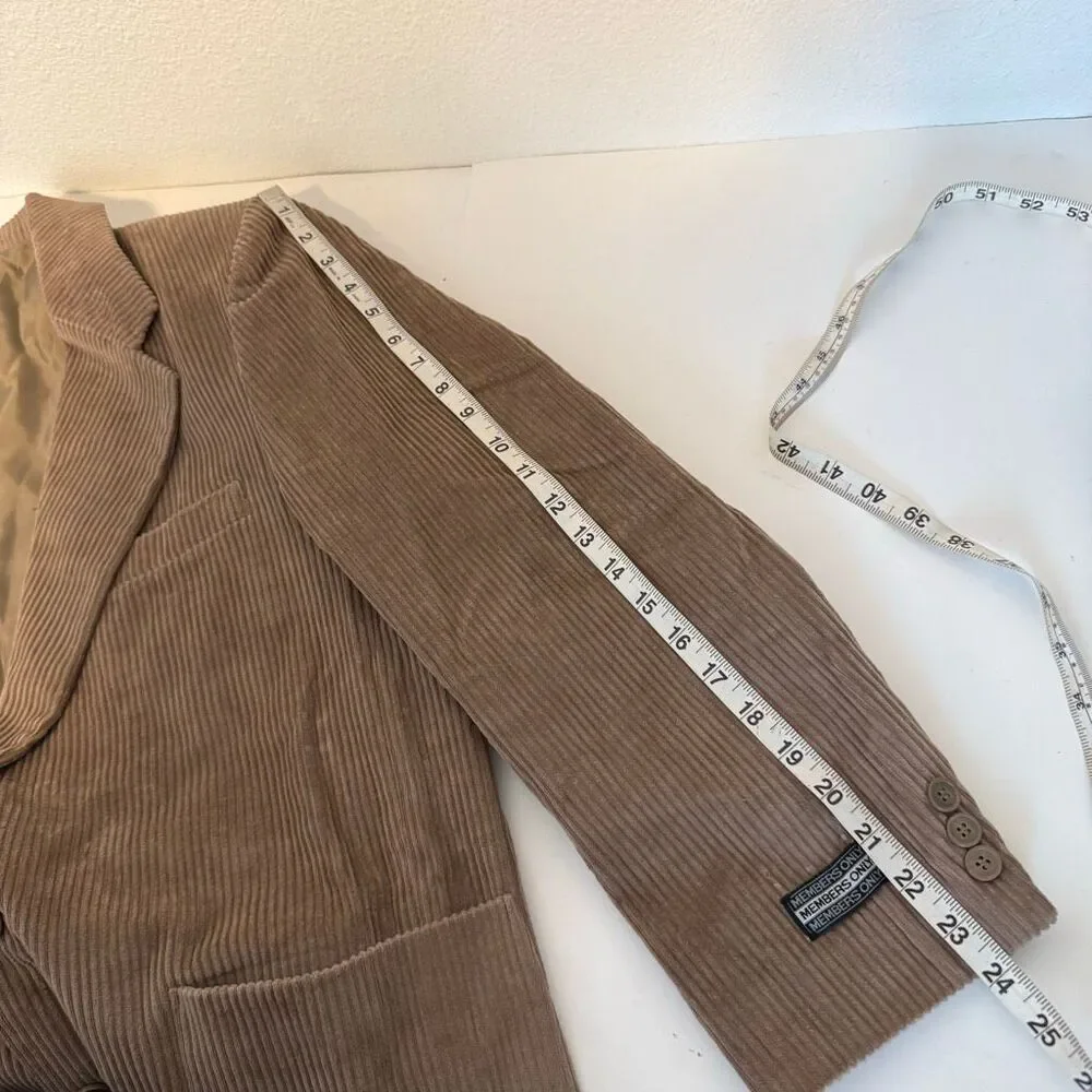 Members Only Tan Men’s Corduroy Cotton Jacket‎ Size 40R